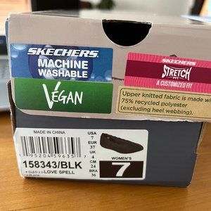 SKECHERS CLEO 2.0 - LOVE SPELL IN BLACK SIZE 7